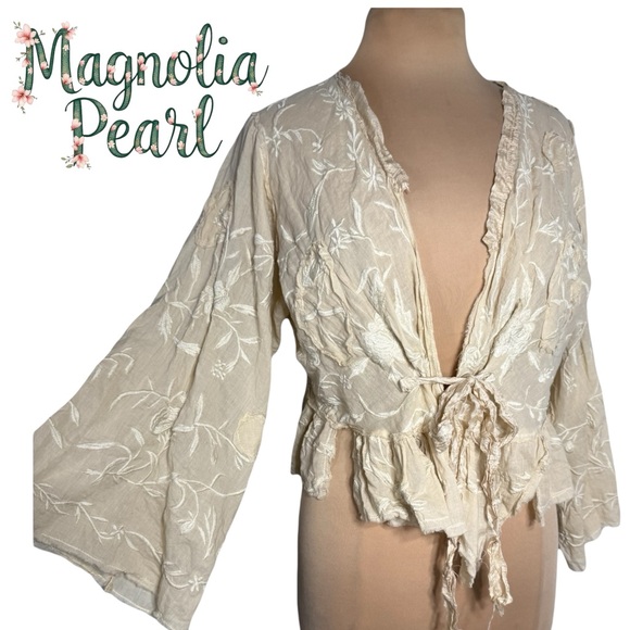 Magnolia Pearl Jackets & Blazers - Magnolia Pearl “Lise Lotte” Style Piano Shawl Jacket OSFM JACKET 342 ANWHT RARE